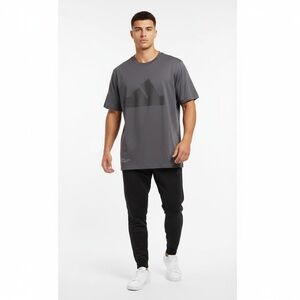 Adidas Shirt Mens Size Small Carbon Multi Sport Osize Tee Badge of Sport